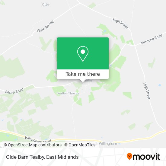 Olde Barn Tealby map