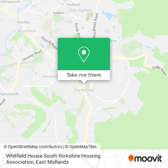 Whitfield House South Yorkshire Housing Association map