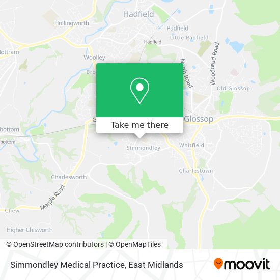 Simmondley Medical Practice map