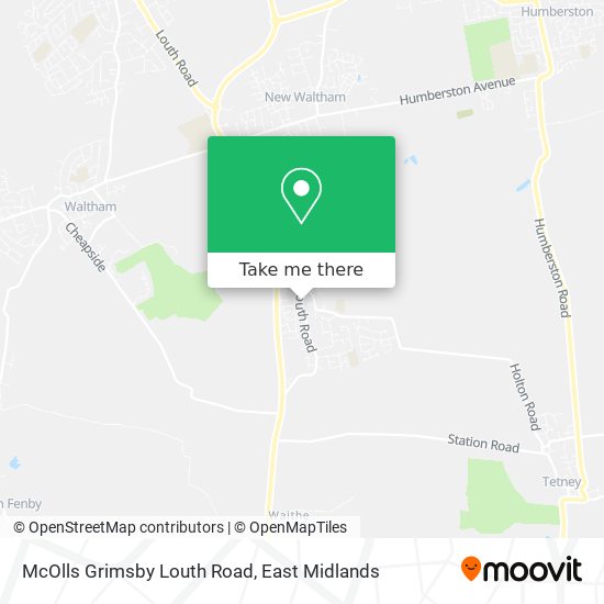 McOlls Grimsby Louth Road map