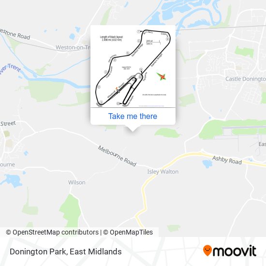 Donington Park map