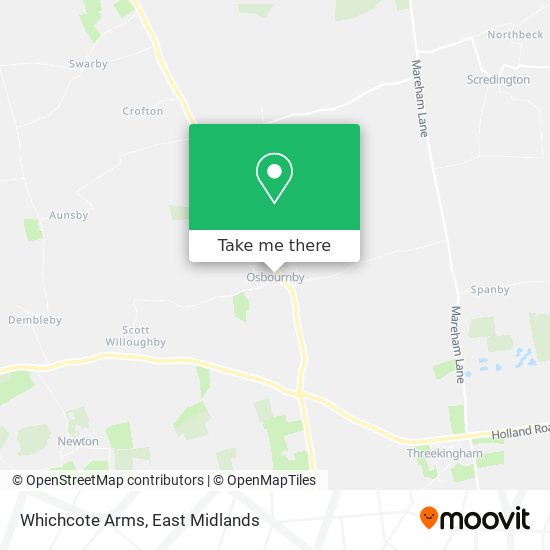 Whichcote Arms map