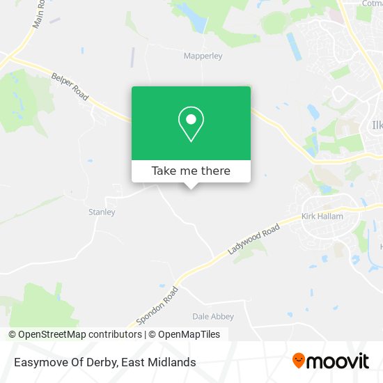 Easymove Of Derby map
