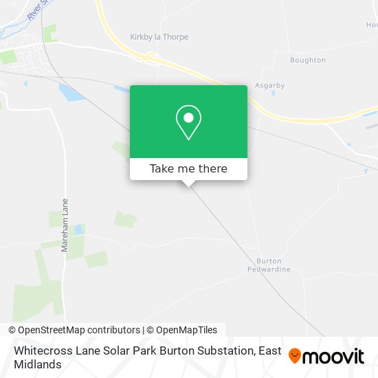 Whitecross Lane Solar Park Burton Substation map