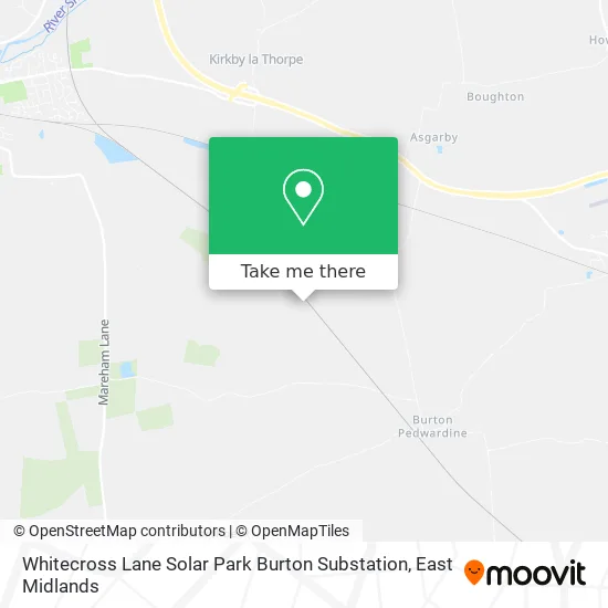 Whitecross Lane Solar Park Burton Substation map