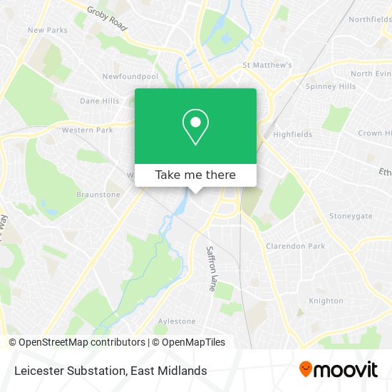 Leicester Substation map