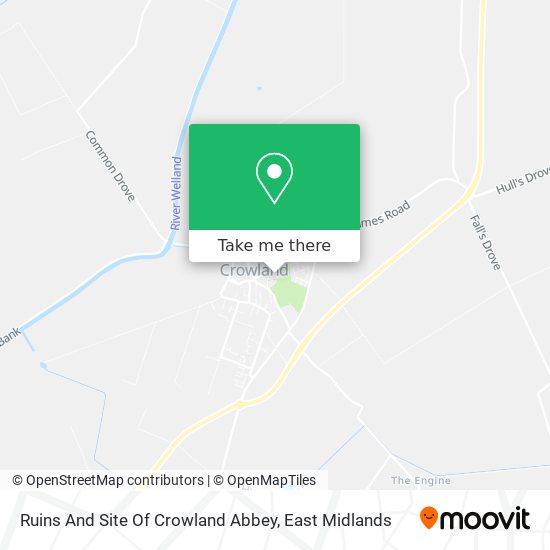 Ruins And Site Of Crowland Abbey map