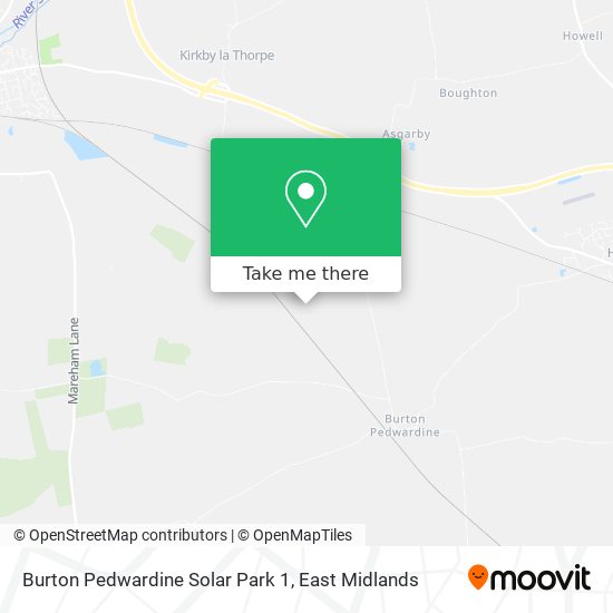 Burton Pedwardine Solar Park 1 map