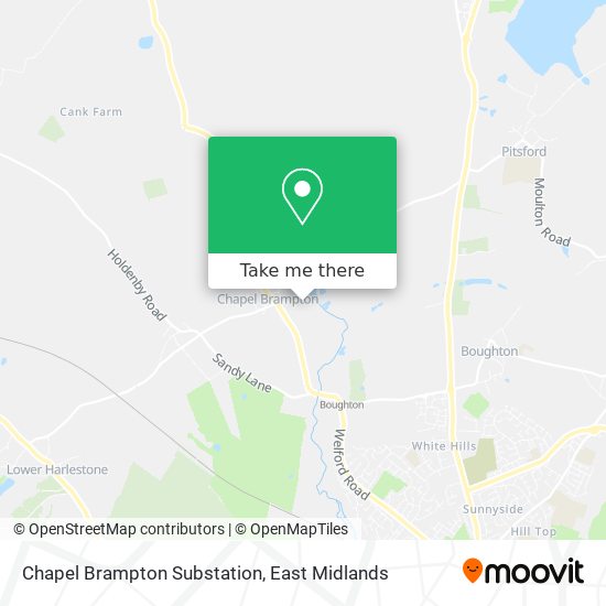 Chapel Brampton Substation map