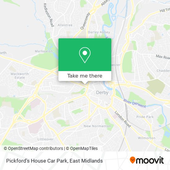 Pickford's House Car Park map