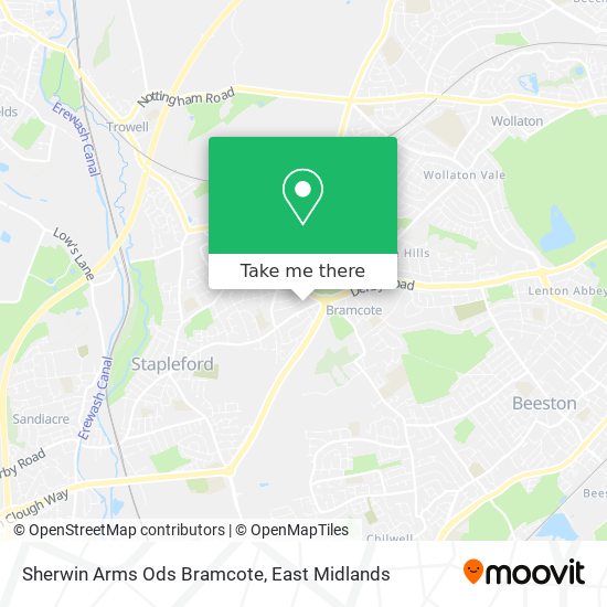 Sherwin Arms Ods Bramcote map