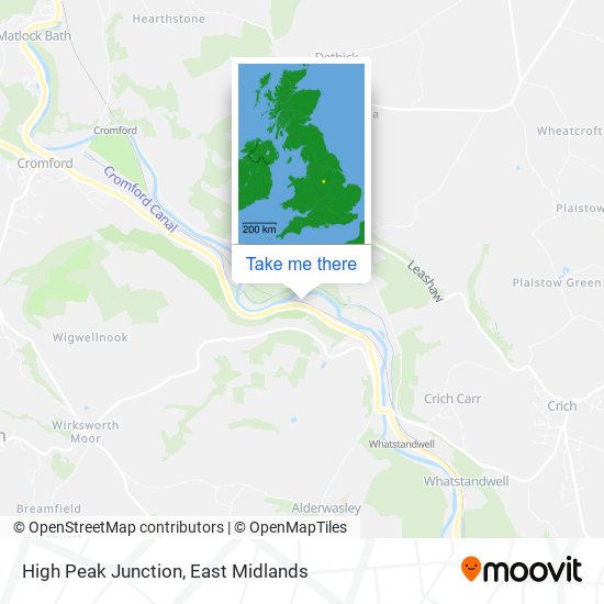 High Peak Junction map