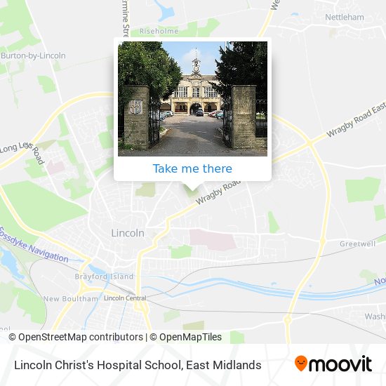 Lincoln Christ's Hospital School map