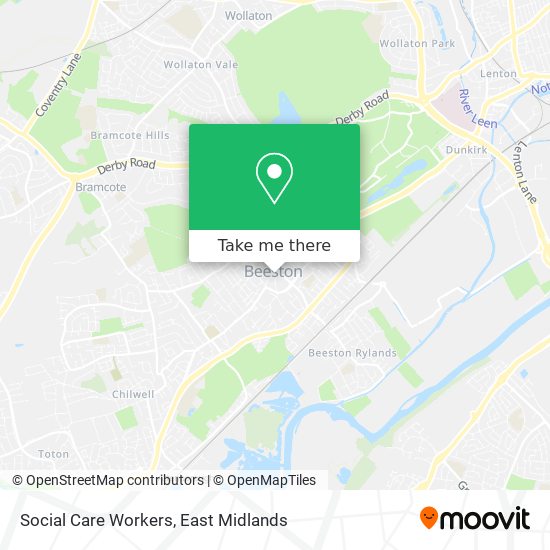 Social Care Workers map
