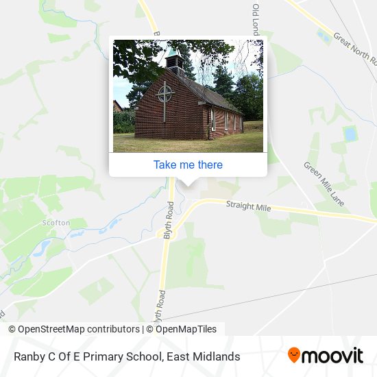 Ranby C Of E Primary School map