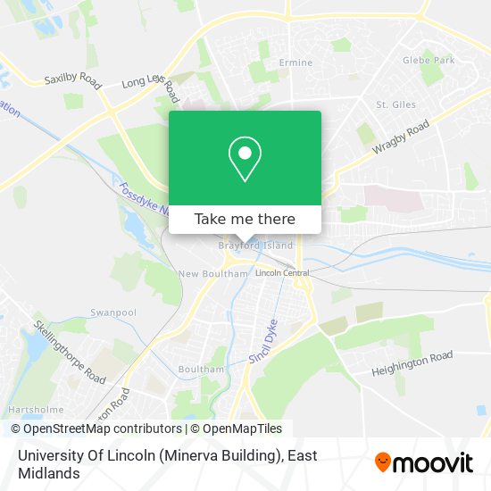 University Of Lincoln (Minerva Building) map