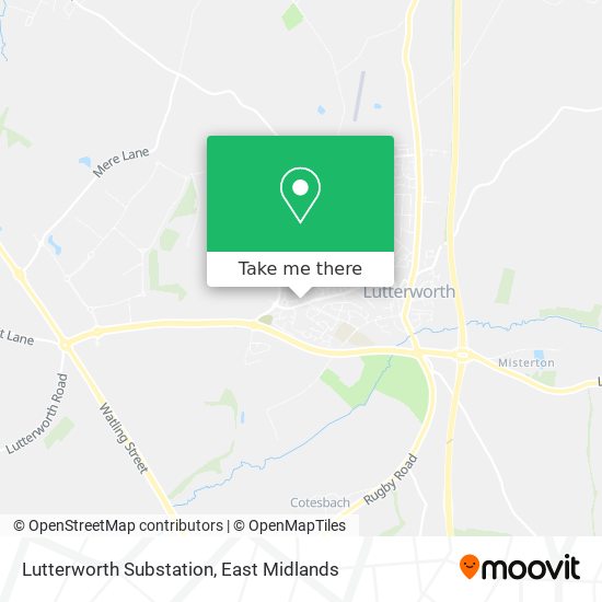 Lutterworth Substation map