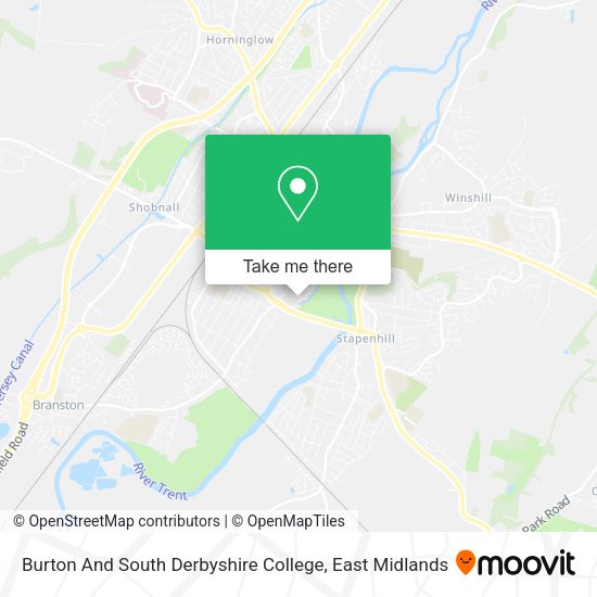Burton And South Derbyshire College map