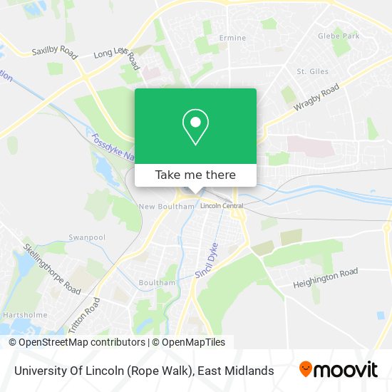 University Of Lincoln (Rope Walk) map