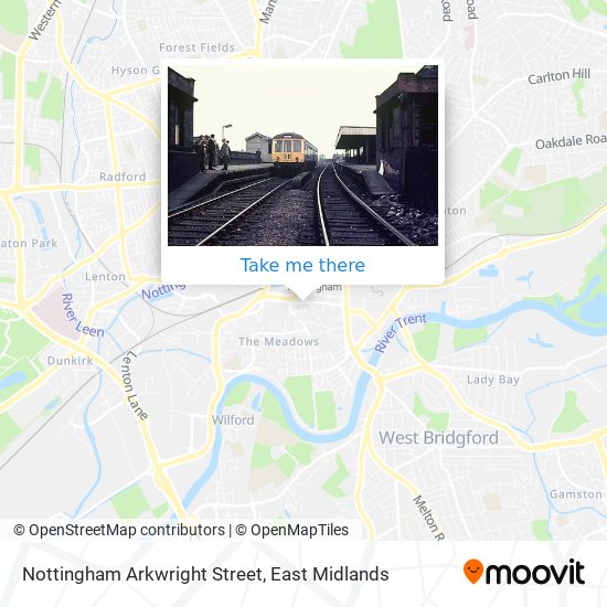 Nottingham Arkwright Street map