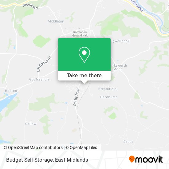 Budget Self Storage map