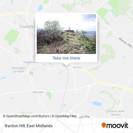 Bardon Hill map