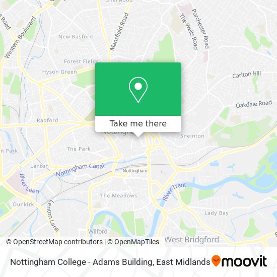 Nottingham College - Adams Building map