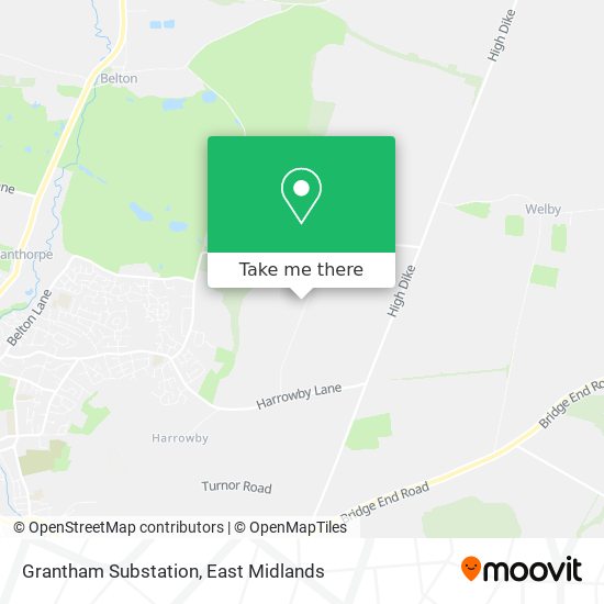 Grantham Substation map