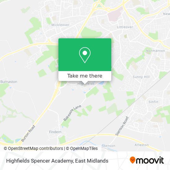 Highfields Spencer Academy map