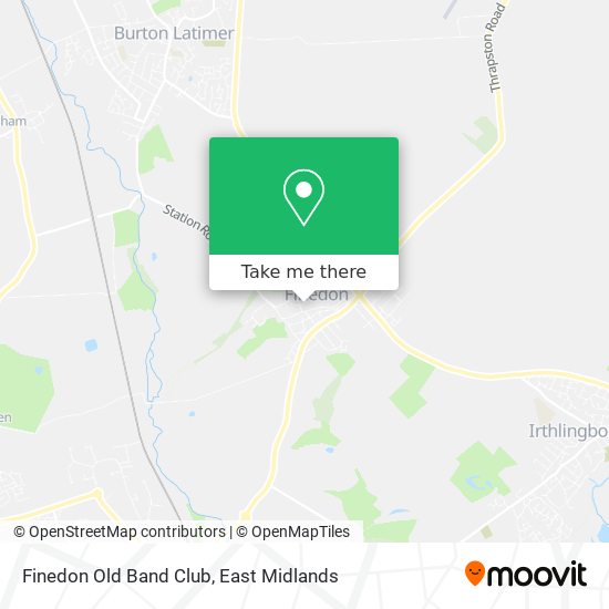 Finedon Old Band Club map