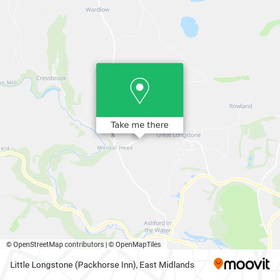 Little Longstone (Packhorse Inn) map