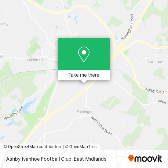 Ashby Ivanhoe Football Club map