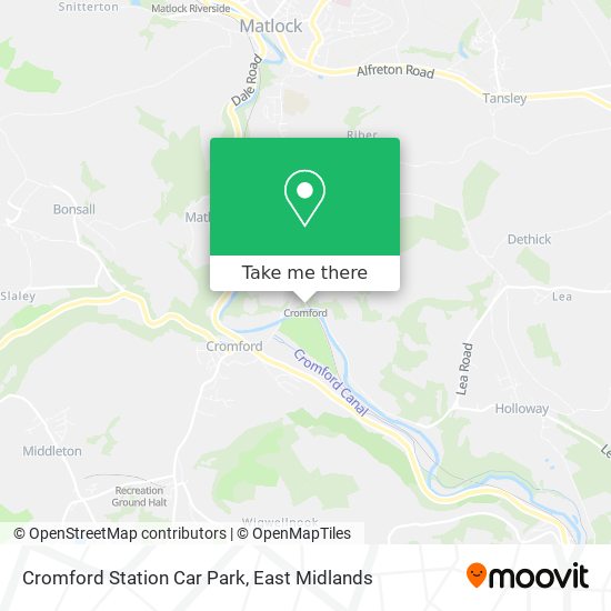 Cromford Station Car Park map