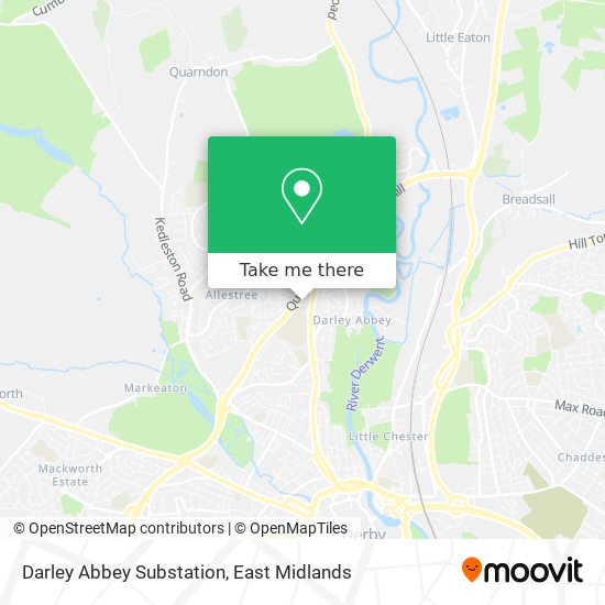 Darley Abbey Substation map