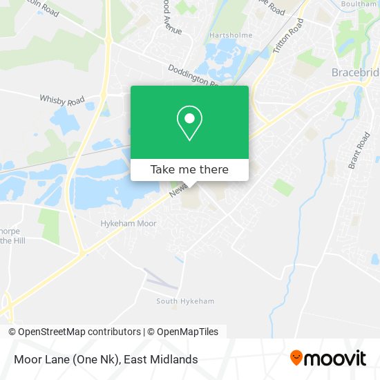 Moor Lane (One Nk) map