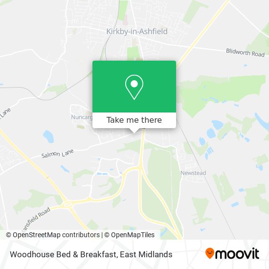 Woodhouse Bed & Breakfast map