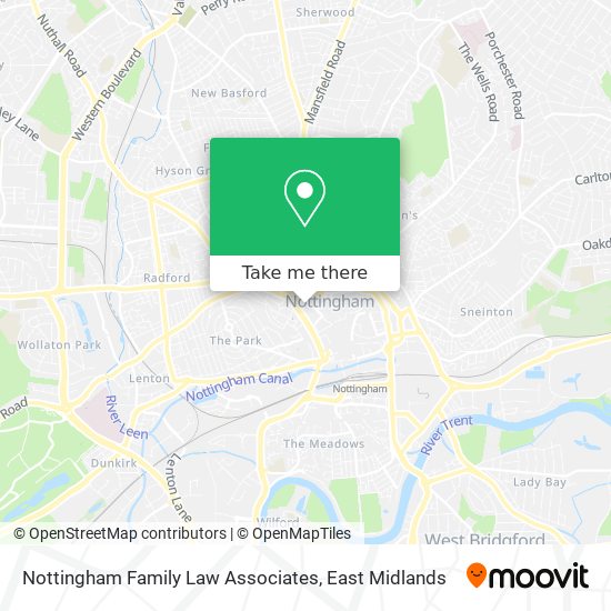 Nottingham Family Law Associates map