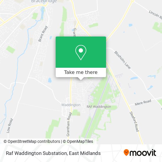 Raf Waddington Substation map