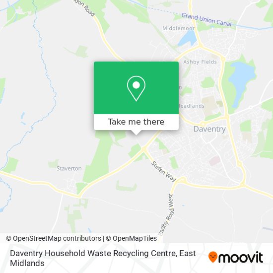 Daventry Household Waste Recycling Centre map