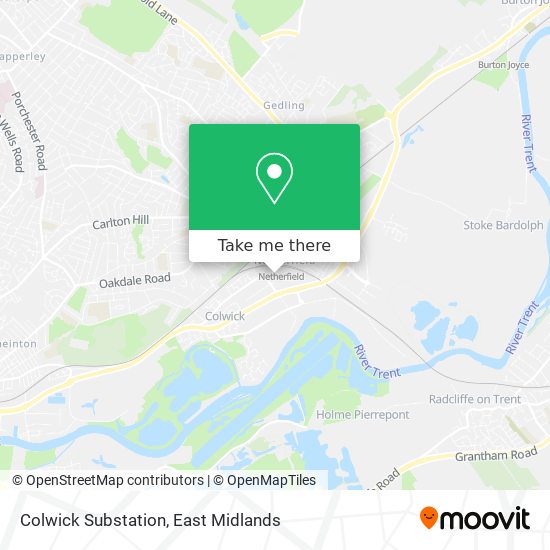 Colwick Substation map