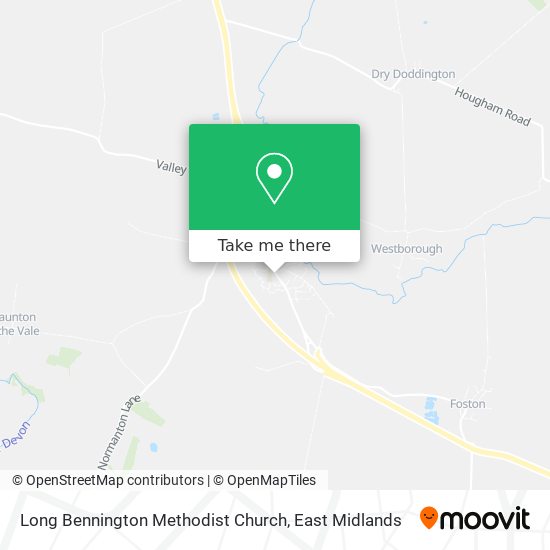 Long Bennington Methodist Church map