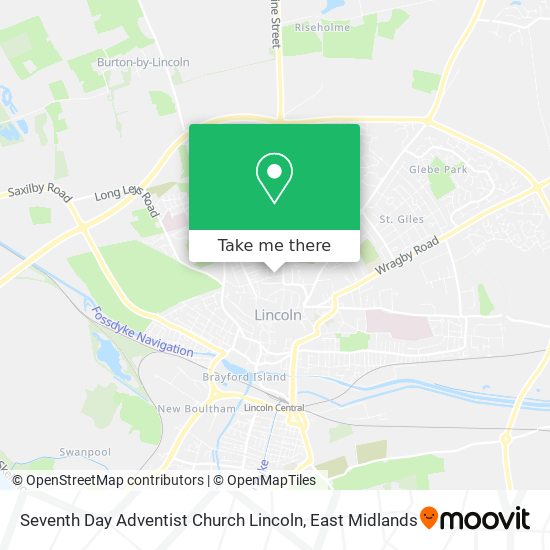 Seventh Day Adventist Church Lincoln map