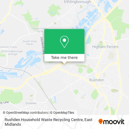 Rushden Household Waste Recycling Centre map