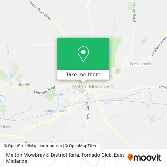 Melton Mowbray & District Rafa, Tornado Club map