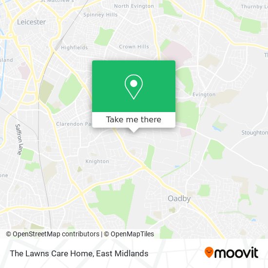The Lawns Care Home map