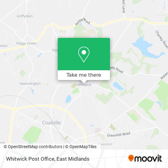 Whitwick Post Office map