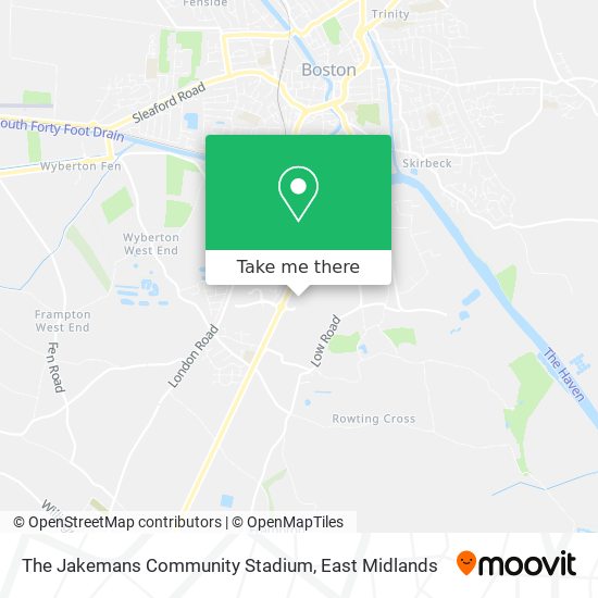 The Jakemans Community Stadium map