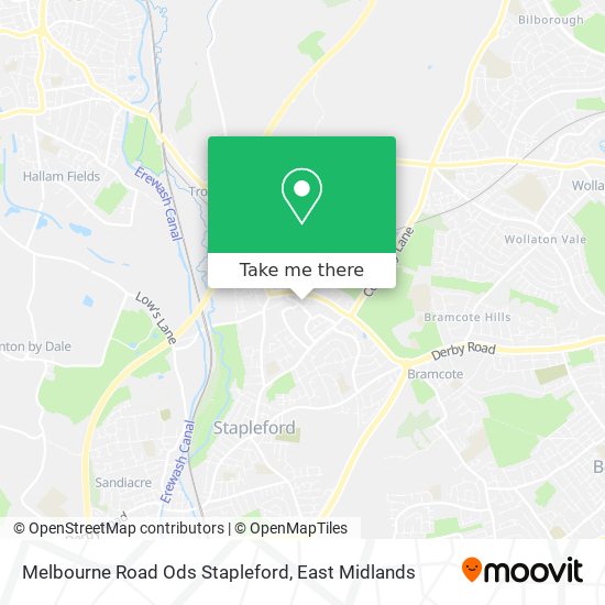 Melbourne Road Ods Stapleford map