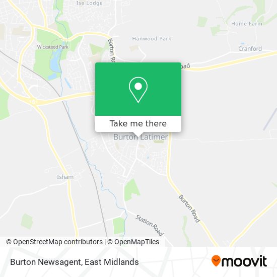 Burton Newsagent map