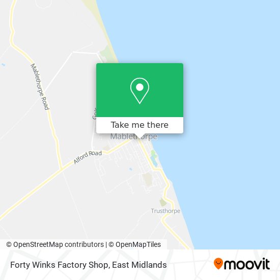 Forty Winks Factory Shop map